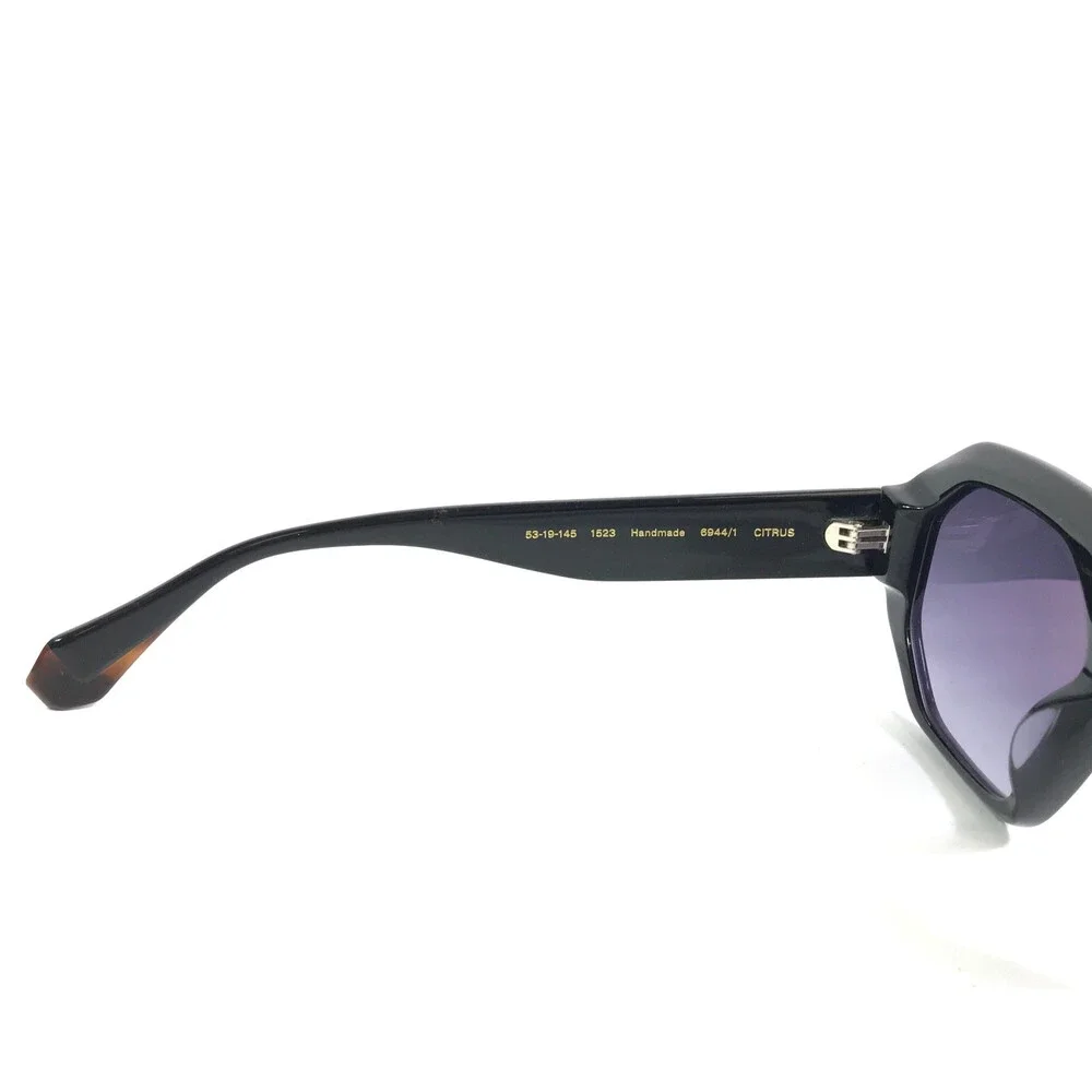 Gigi Studios Sunglasses CITRUS 6944/1 Black Geometric Frames with Gray Lenses